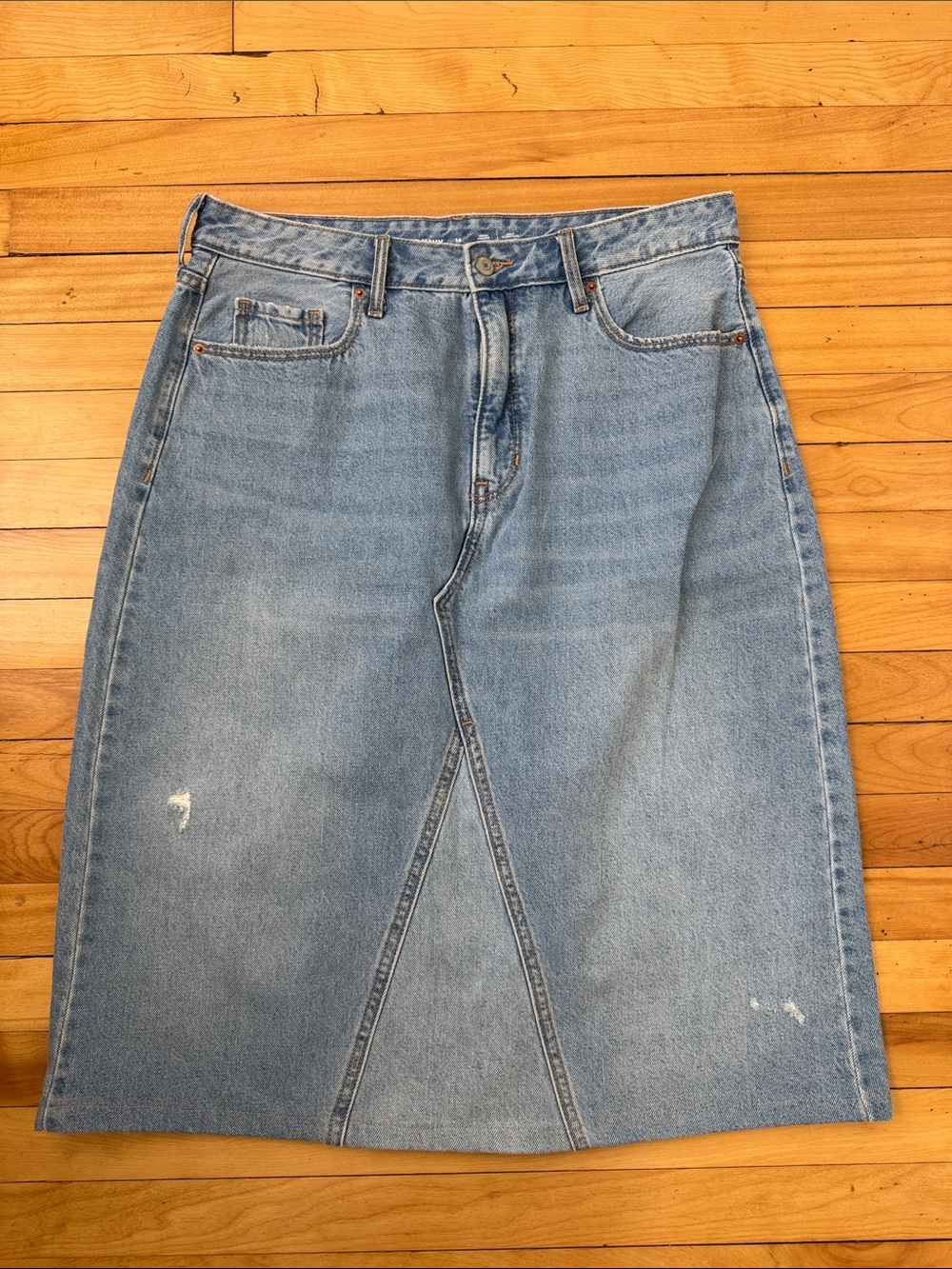 Old Navy Light Blue High-Rise Denim Skirt